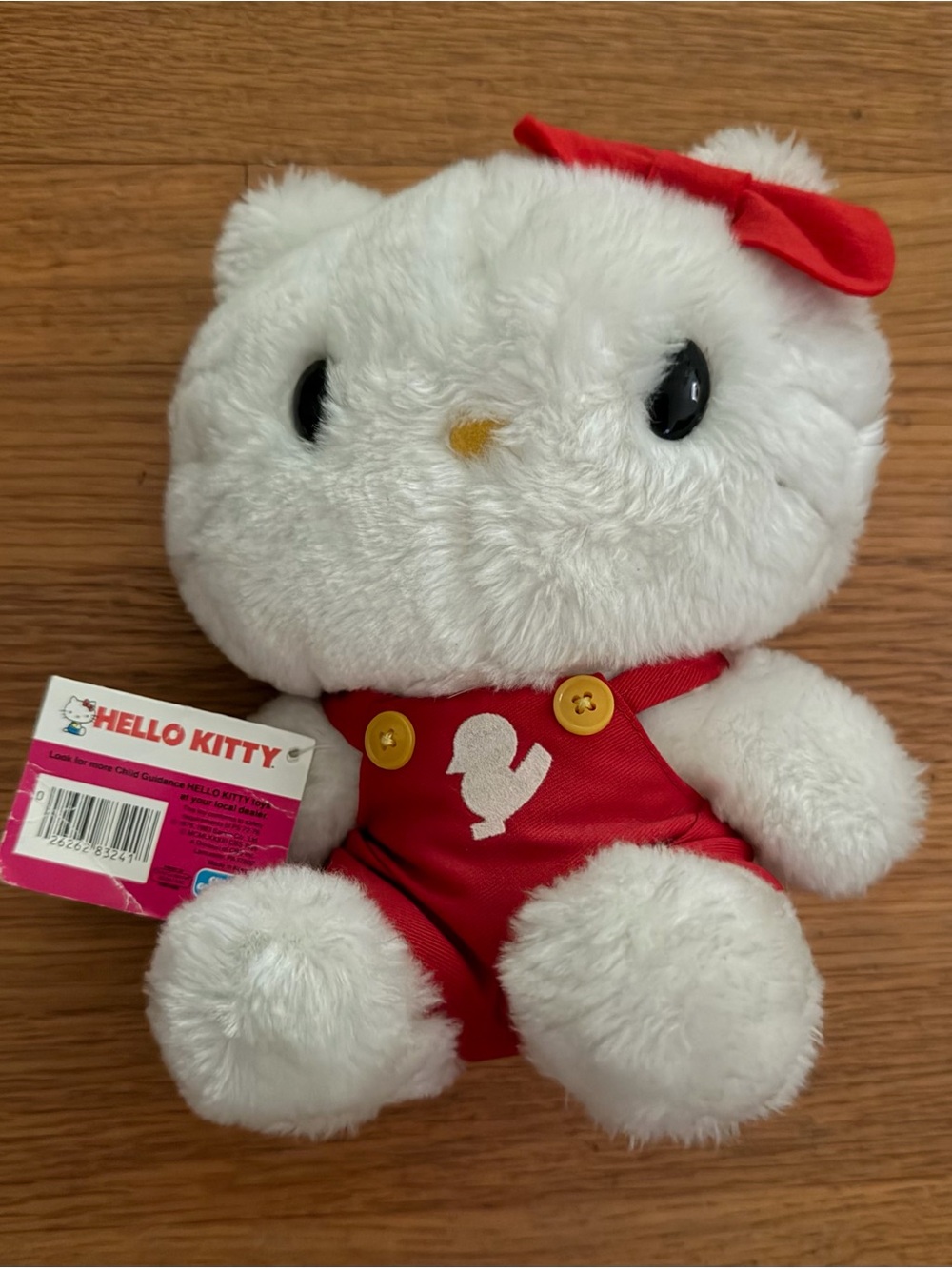 Vintage Hello Kitty White Plush with Red Bow and Outfit